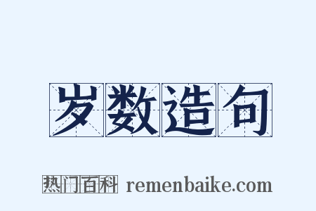 岁数造句是什么意思的图片